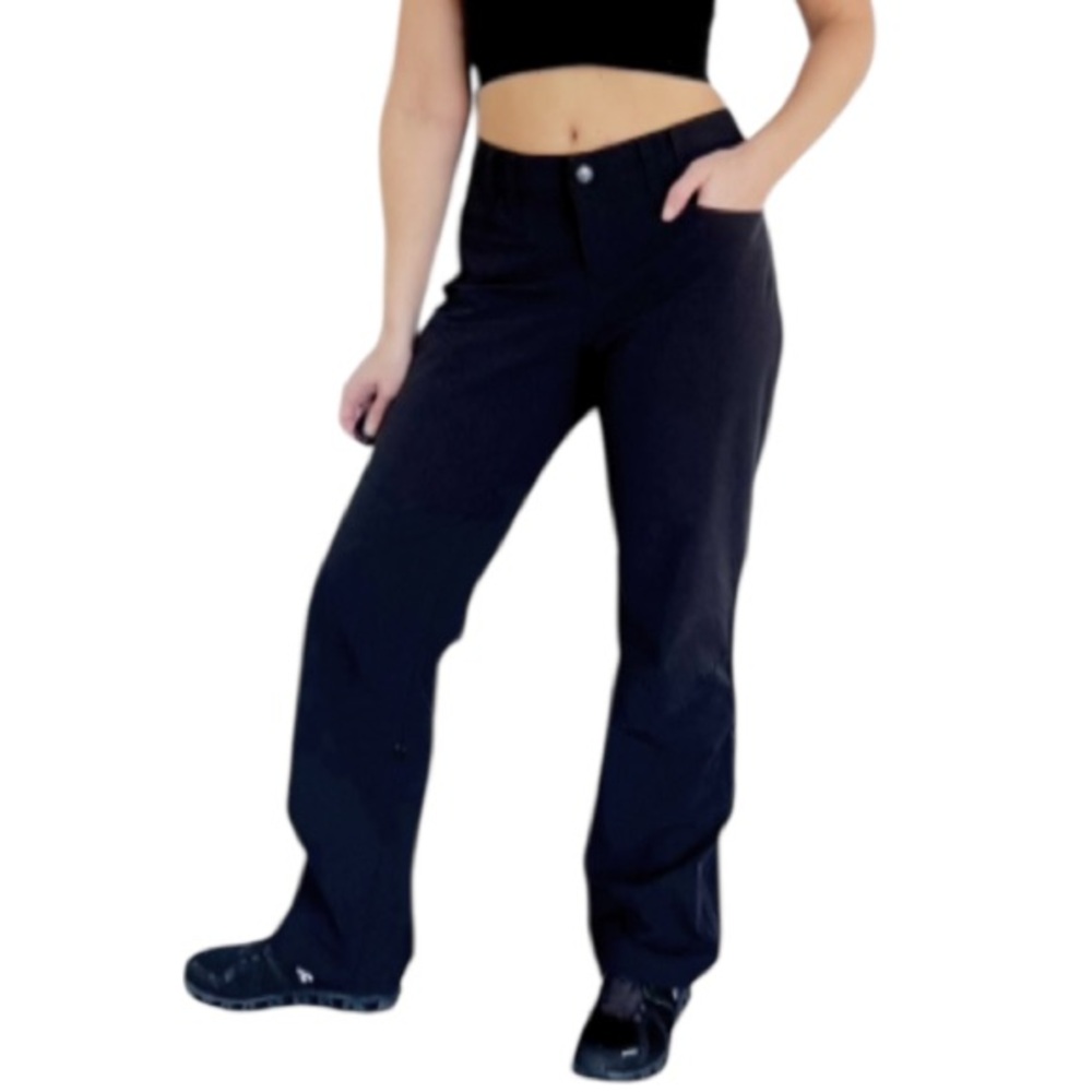 ASCEND black nylon stretch performance style activewear pants size 8
